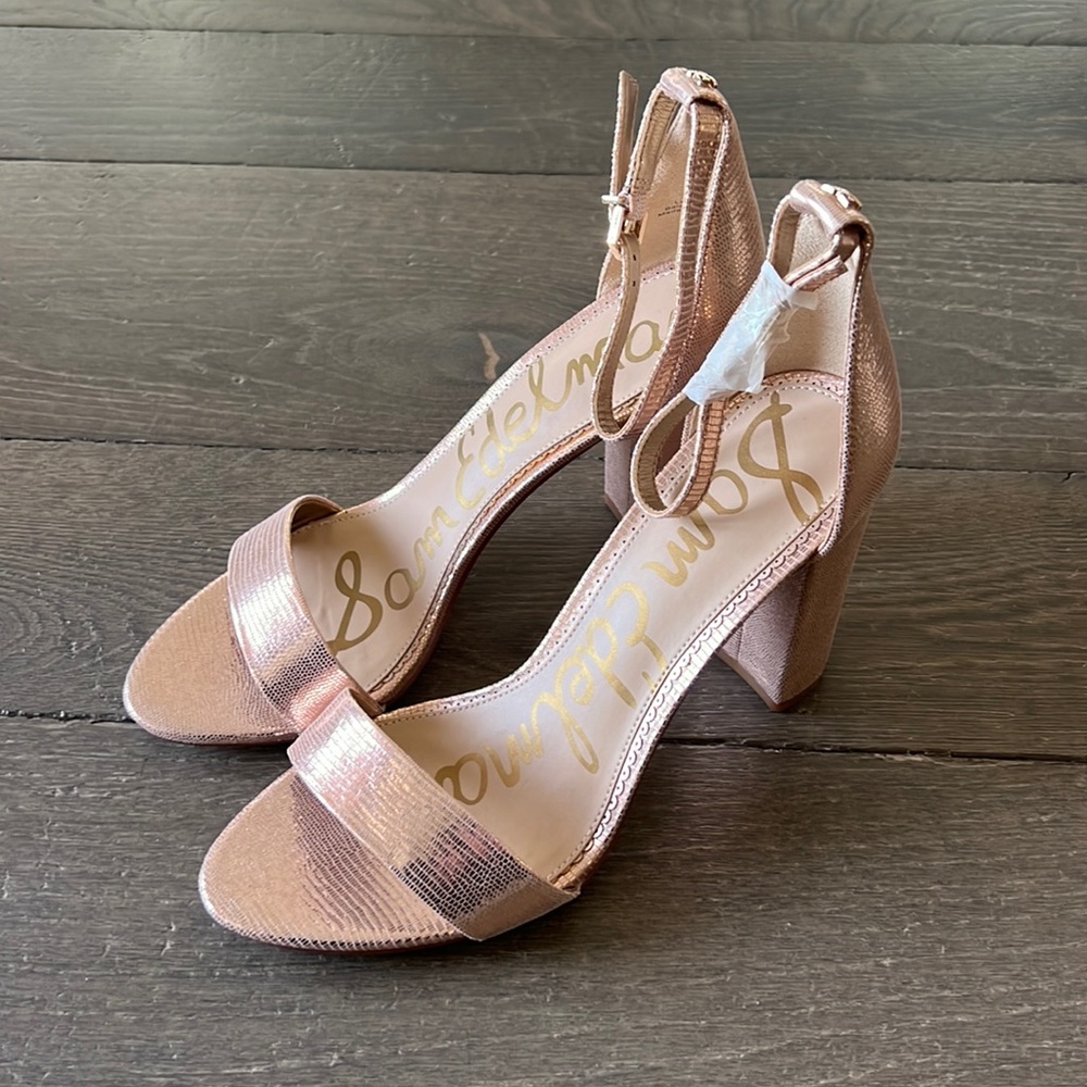 New Sam Edelman rose gold sandals size 10
